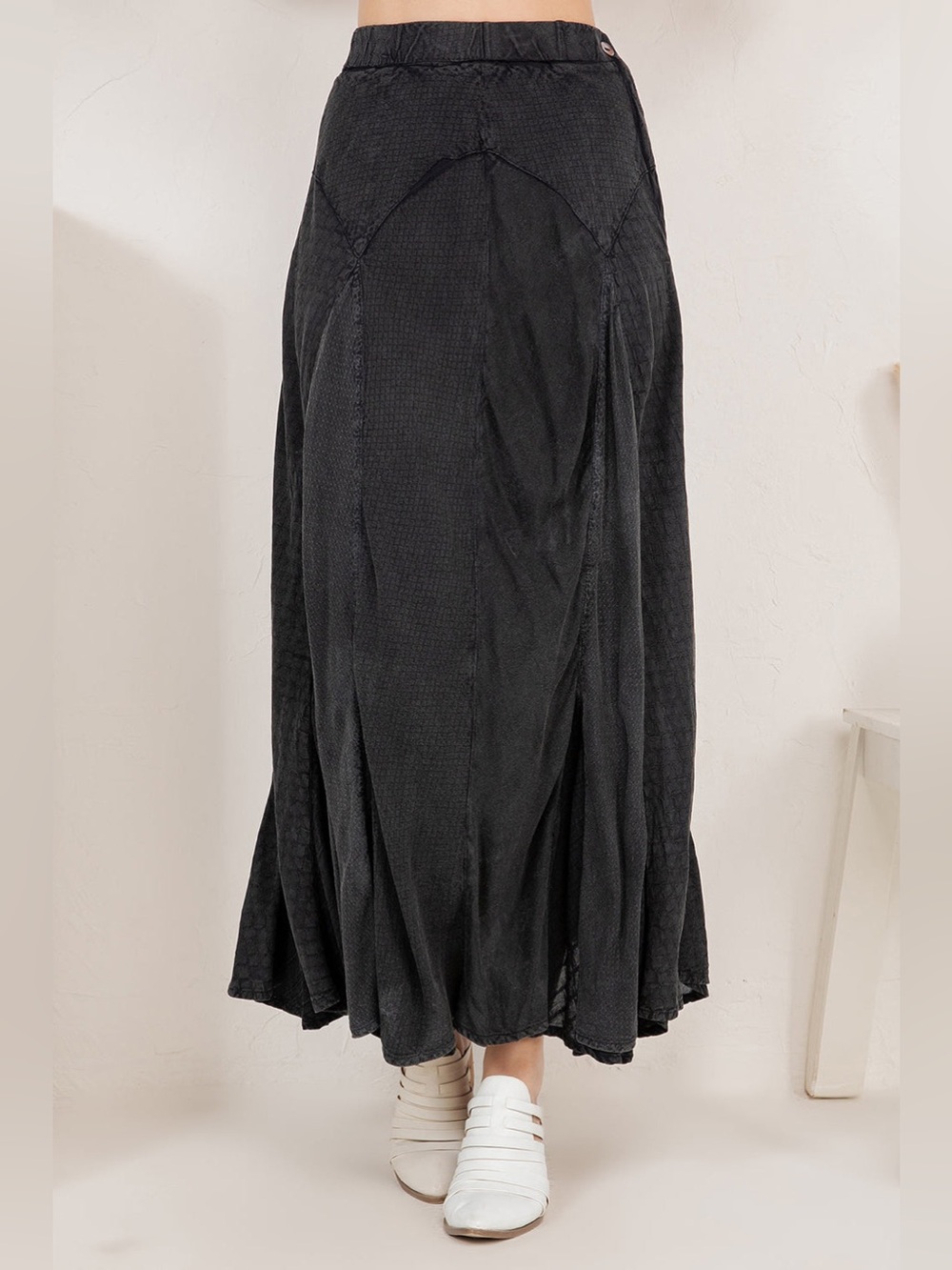 Young Threads Charcoal Boho Maxi Skirt NWT